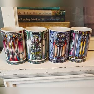 Art Nouveau Dunoon Scotland Stoneware Mugs